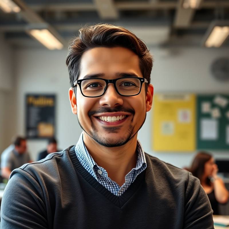 Foto de Pedro Sánchez, instructor de Diseño Gráfico.