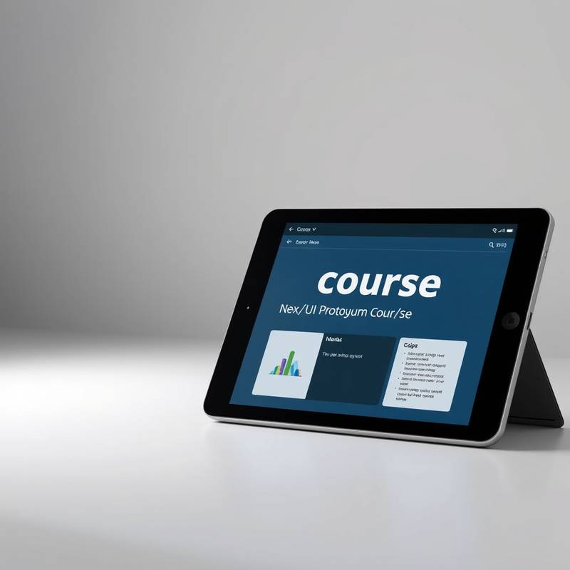 Imagen del curso de UX/UI mostrando un prototipo de interfaz de usuario en una tableta digital.